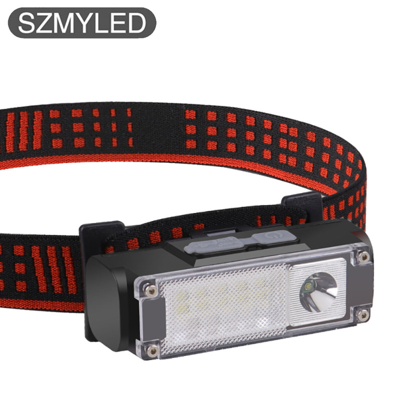 Xpe+led Headlamp 4 Mode Type-c Rechargeable Outdoor Super Bright Headlight Torch With Indicator Light