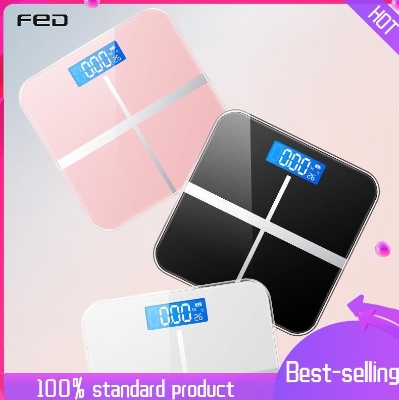 FED【COD】Electronic Scale Glass Scale Smart Body Scale Electronic Scale Automatic Sensing