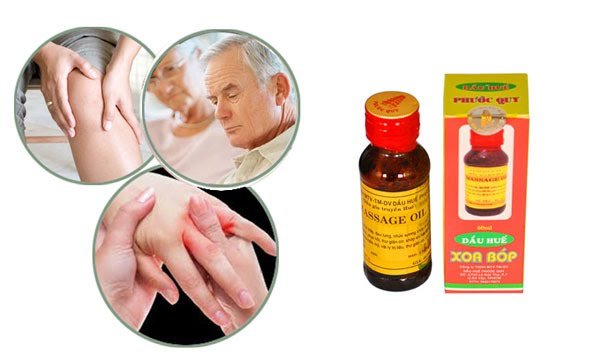 2 Dầu xoa bóp massage Huế Phước Quy ( chính hãng 2 chai x 60ml , loại có hộp )