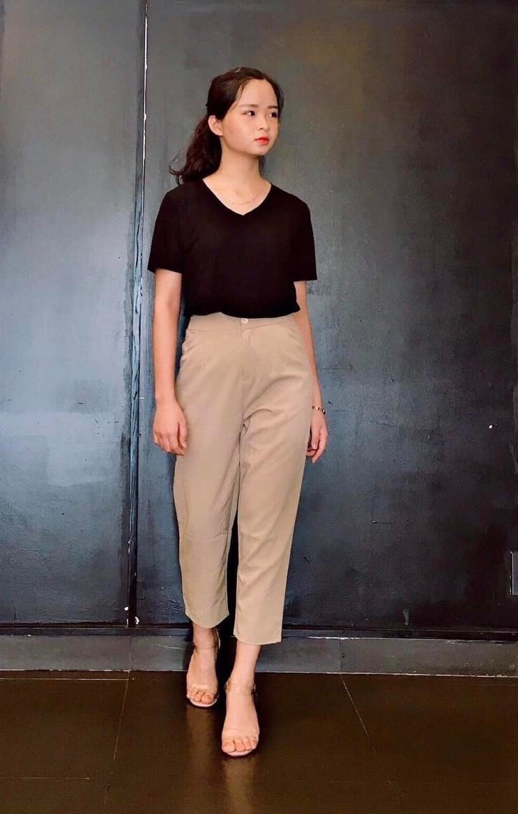Quần baggy đũi nữ hottrend chất đũi cao cấp - shop nấm zin