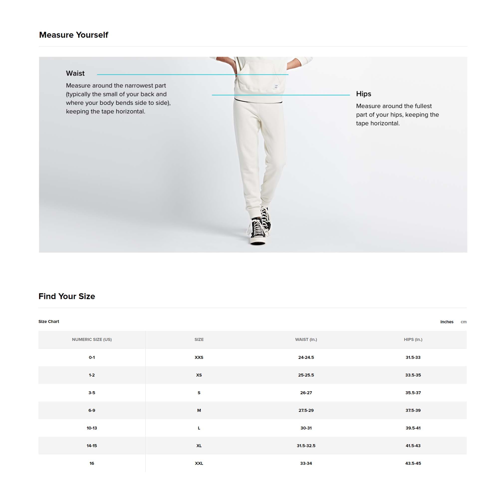 Converse Size Chart & Guide