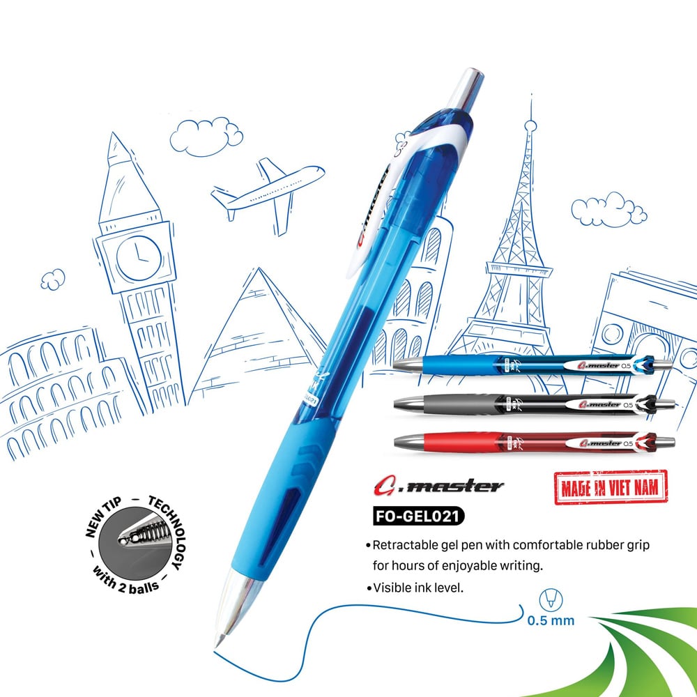Bút gel g master thiên long flexoffice fo-gel021