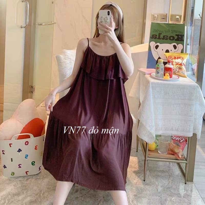 Váy Lanh Mặc Nhà Siêu Mềm Mát VN77