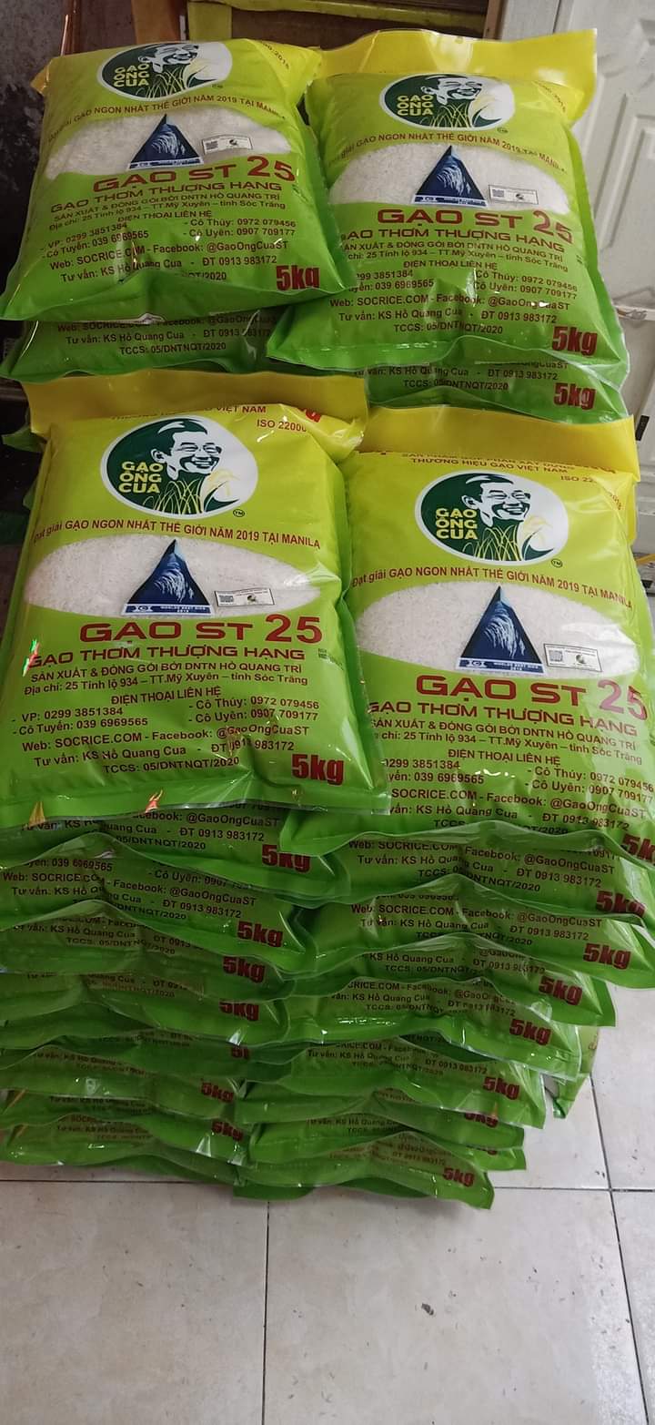 Gạo ST25 đặc sản Sóc Trăng - (Túi 5kg ông Cua)