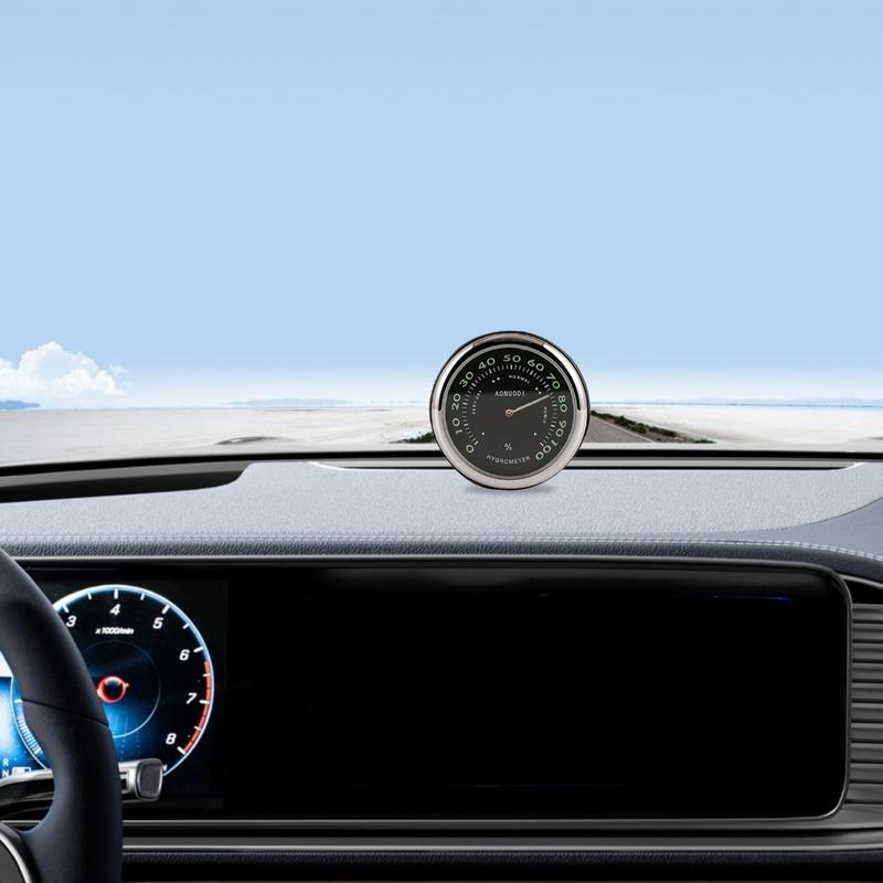 Clock For Car Dashboard Analog Temp And Humidity Gauge Luminous Vent ...