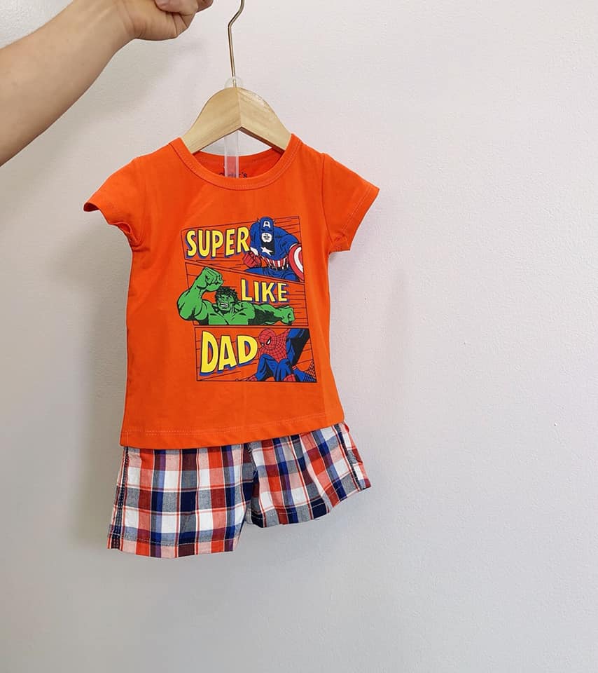 Bộ carter quần caro Bé trai
