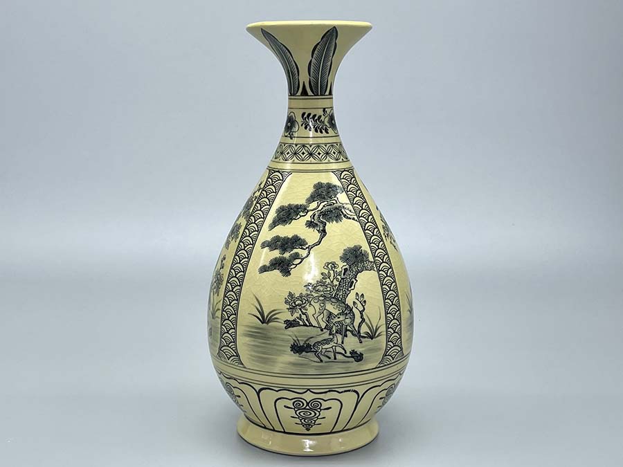 Bình tỳ bà h33 gốm chu đậu