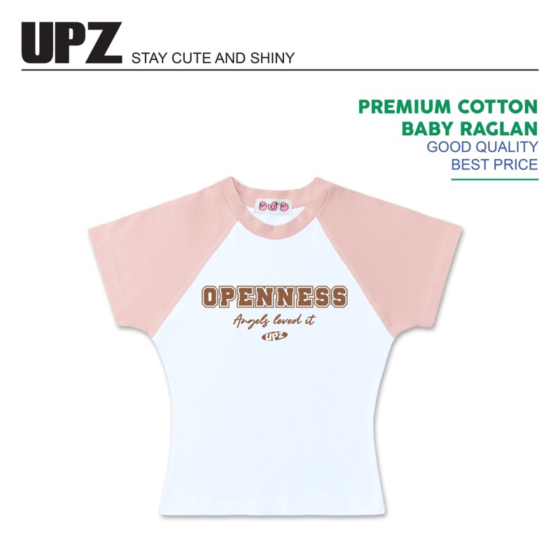 UPZ Áo Thun Nữ Cotton Raglan Form Ôm Body Co Dãn (2 Màu)