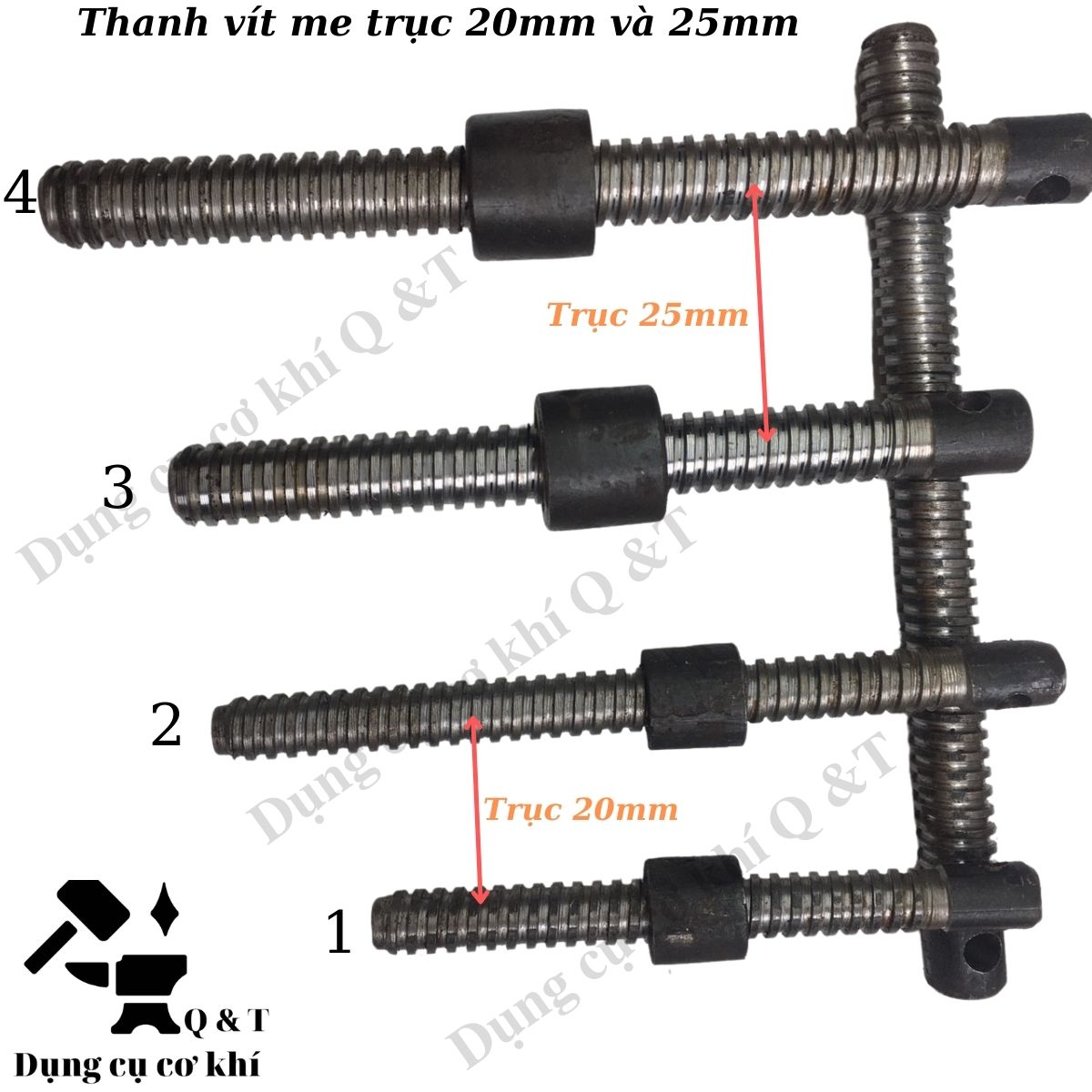 Vít me trục 19-21mm dài 200mm và 250mm ( có 1 đai ốc đi kèm )