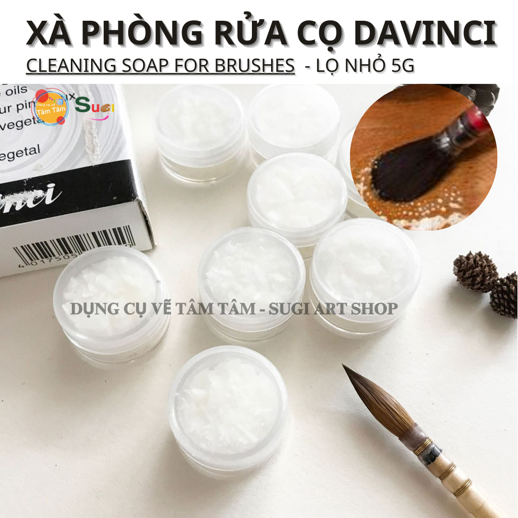 Xà phòng rửa cọ Davinci - Lọ nhỏ 5g , Cleaning Soap for Brushes