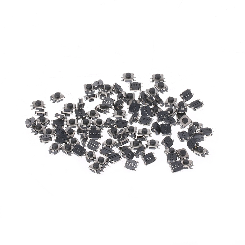 【New arrival 】 100 Pcs 3x4x2mm 4 Pin SMD Micro Momentary Push Button Tactile Switch