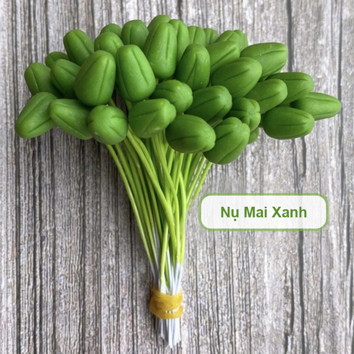 (50 Cái) Nụ Hoa Mai, Hoa Đào Bằng Đất Sét