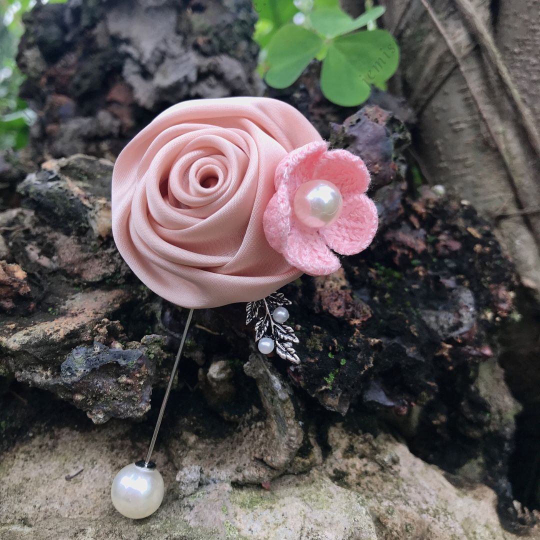 Hoa cài áo - Trâm cài áo nữ handmade (hình thật)