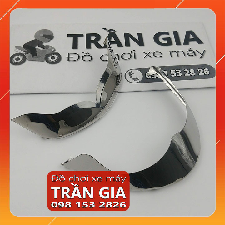 Chỉ mũi dè trước sau inox xe nozza grande 2014-2015-2016-2017-2018-2019 ốp mỏ đuôi dè chắn bùn - phụ kiện trang trí