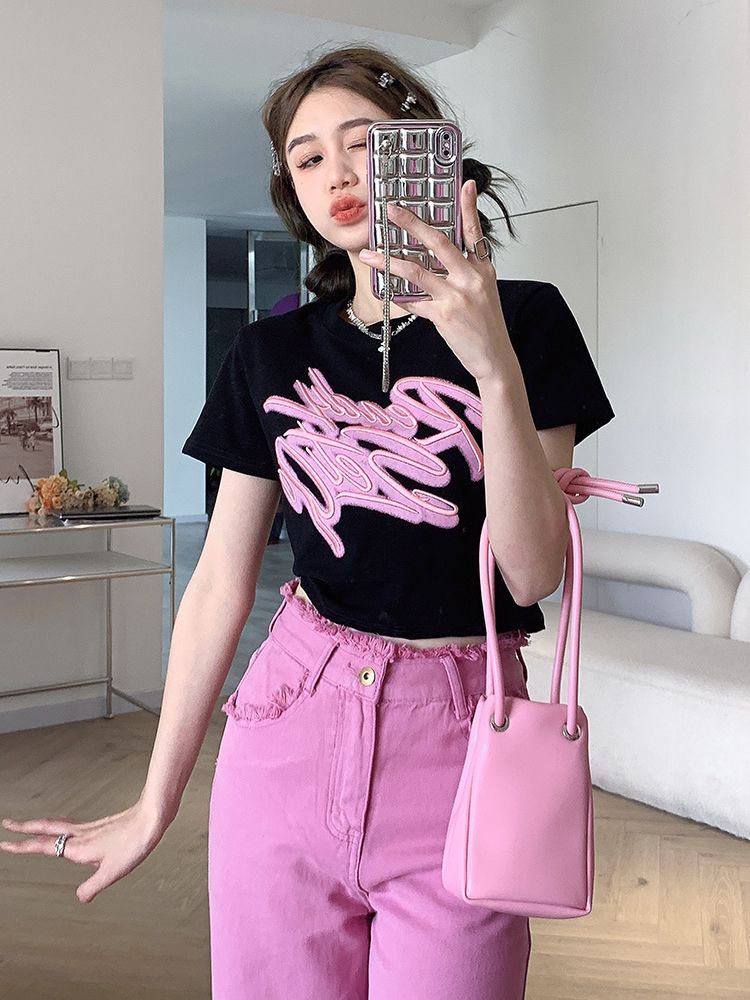 T-shirt Women's Short Sleeve Summer Slim Top