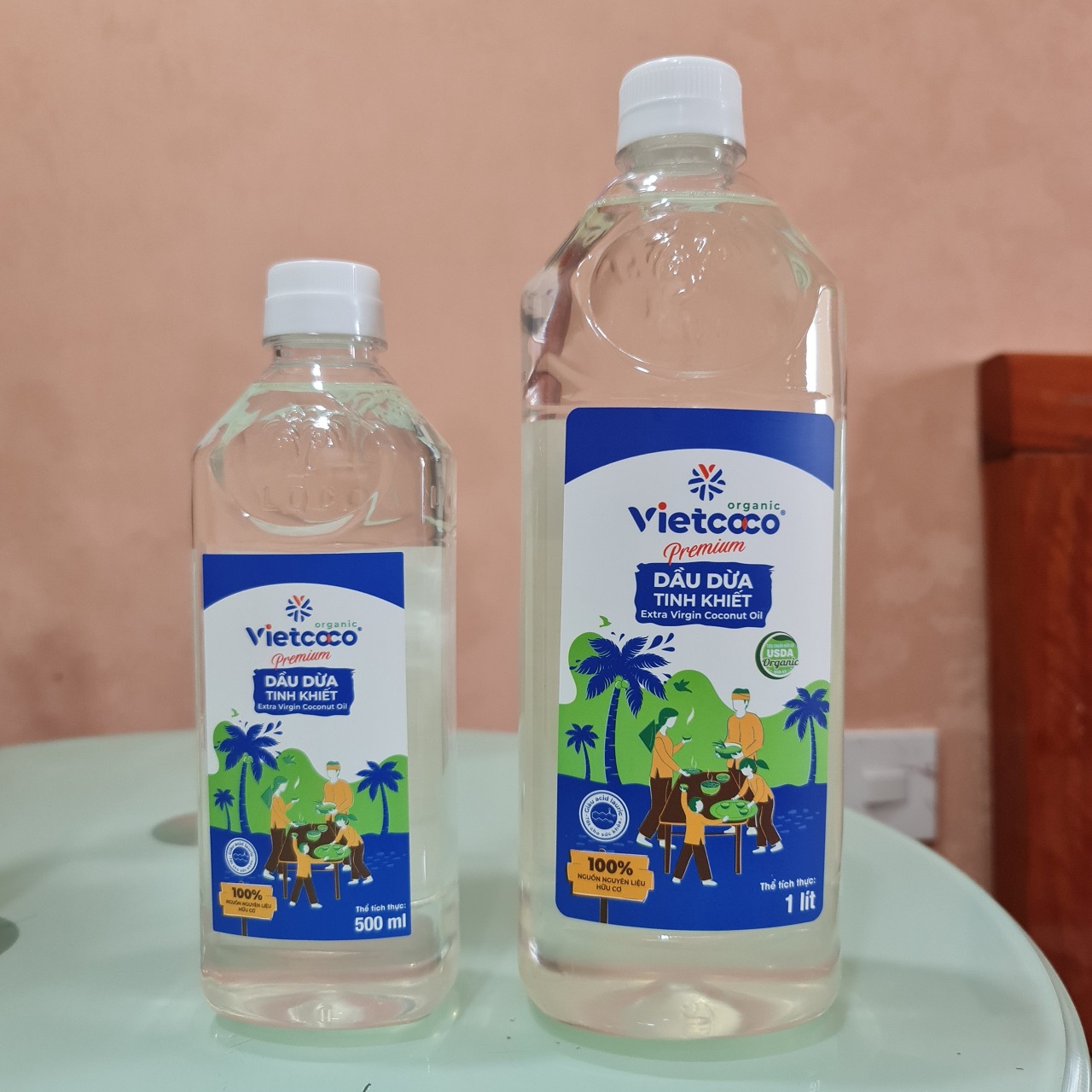Dầu dừa nguyên chất Organic Vietcoco 500ml (Việt Nam CLC)