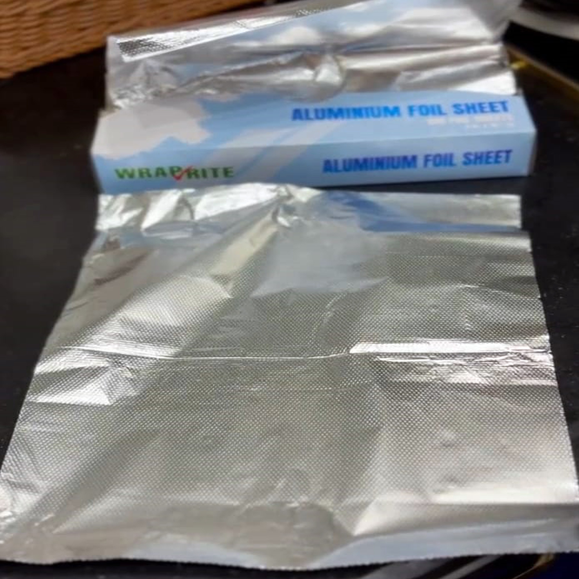 Aluminum foil sheets 100  Pcs Box Size 9" X 10" Food Grade Art# SS -Alu-Foil90570-9x10.75Inch-GroBN-0008