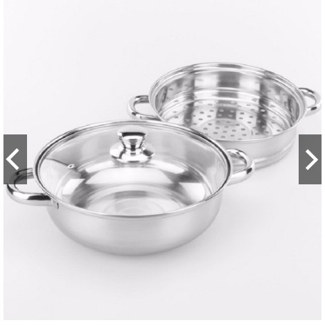 [Rẻ vô địch] Nồi lẩu xoay inox dùng được cả bếp từ