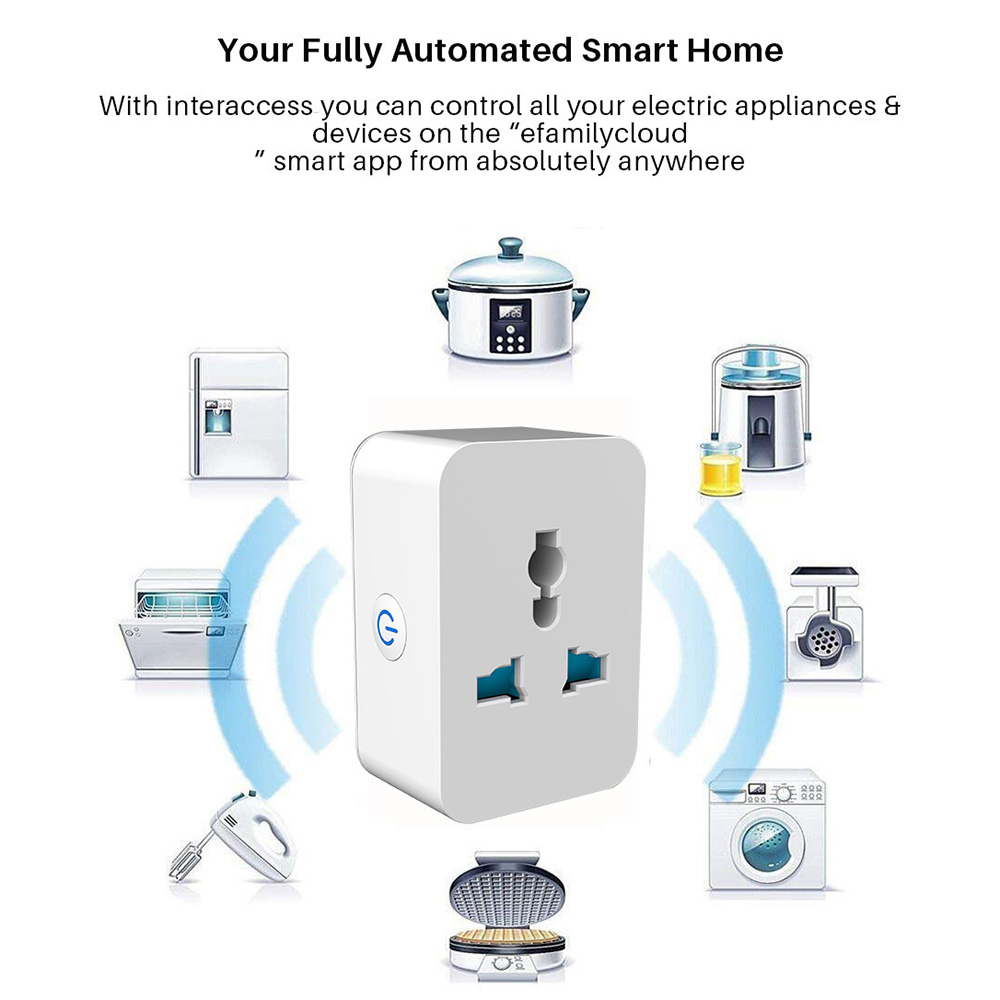 E Life Smart Store Tuya Smart Plug WiFi+Bluetooth Universal Socket 10A 15A Multi-function Conversion Sockets WiFi Switch Timer Switch With Energy Monitoring Electrical Socket For Alexa Google Home