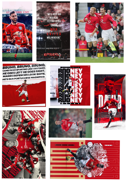 Set 40 hình dán sticker trang trí CLB Manchester United