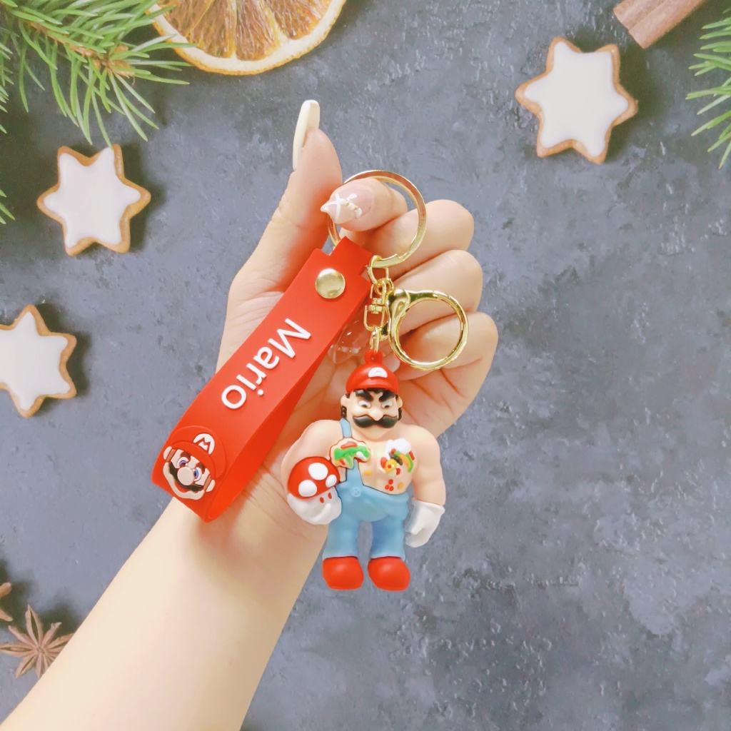 Móc Khóa Mario Nhân Vật Game Siêu Bựa ( Móc Khóa Xe Máy Quà Lưu Niệm Phụ Kiện Trang Trí Balo )