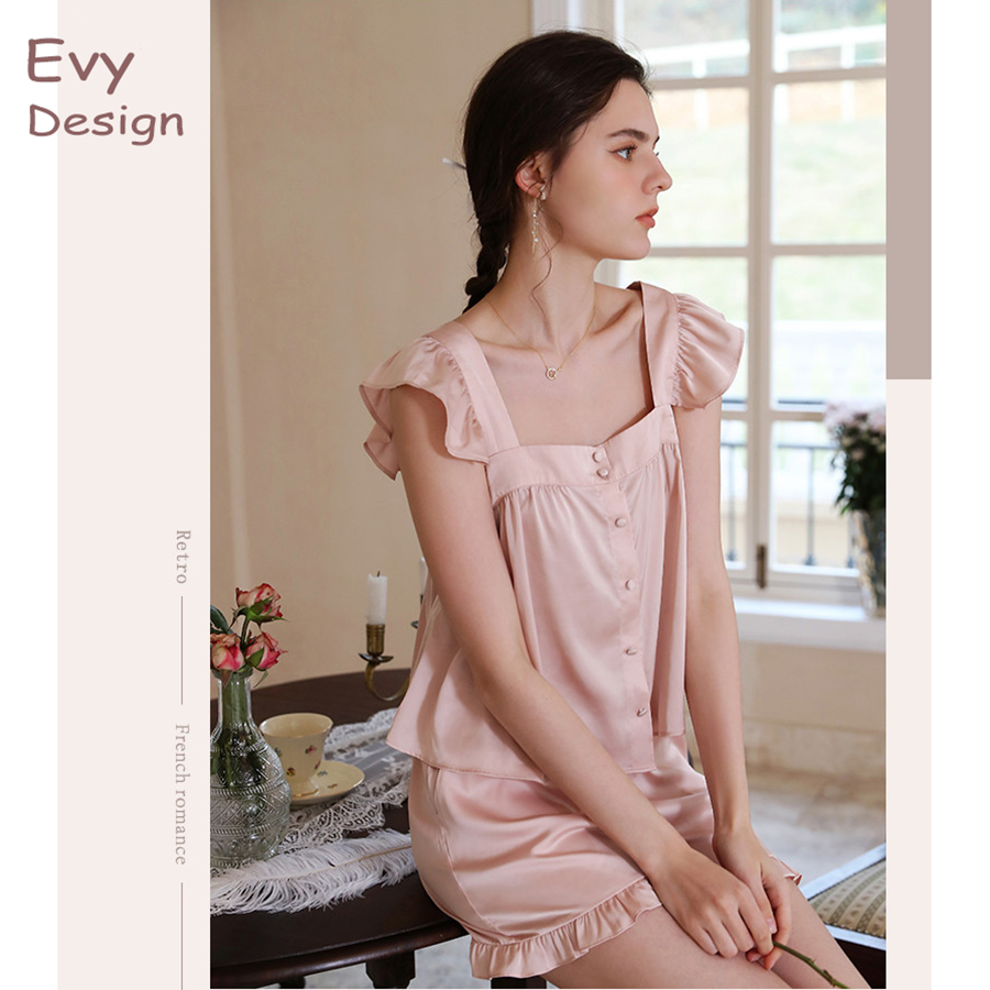 Bộ đồ ngủ lụa Evy, bộ đồ ngủ cánh tiên (BN006)⚡️FREE SHIP⚡️