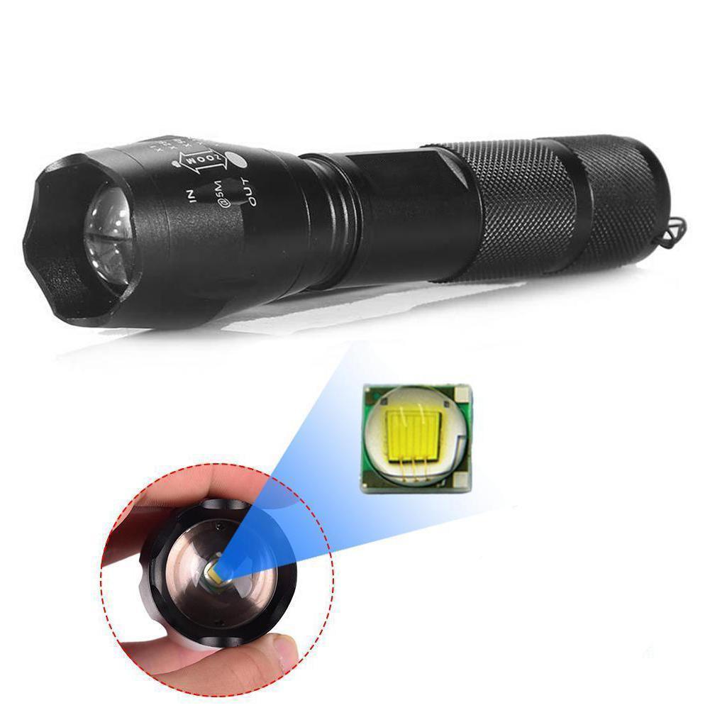 15000LM Zoom X-XML T6 LED Flashlight 5 Modes Torch Nightlight 18650 Lamp GA