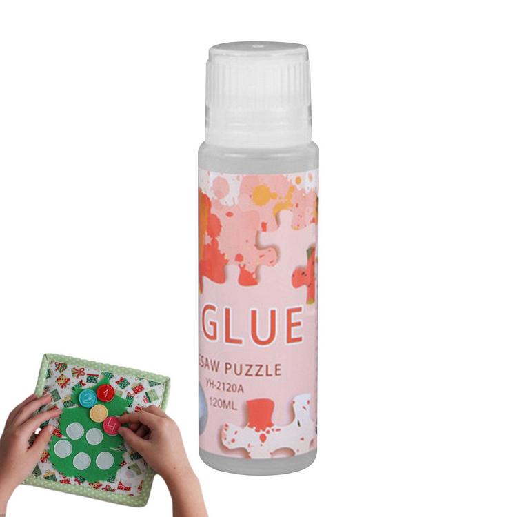 Jigsaw Puzzle Glue Puzzle Glue Clear with Sponge Head 120ML Quick