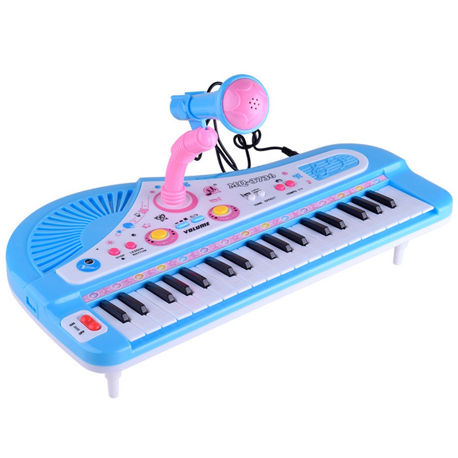 Đàn organ điện tử có micro kèm sạc pin cho bé, đàn đồ chơi cho bé, đàn điện tử cho bé, đàn organ đồ chơi.