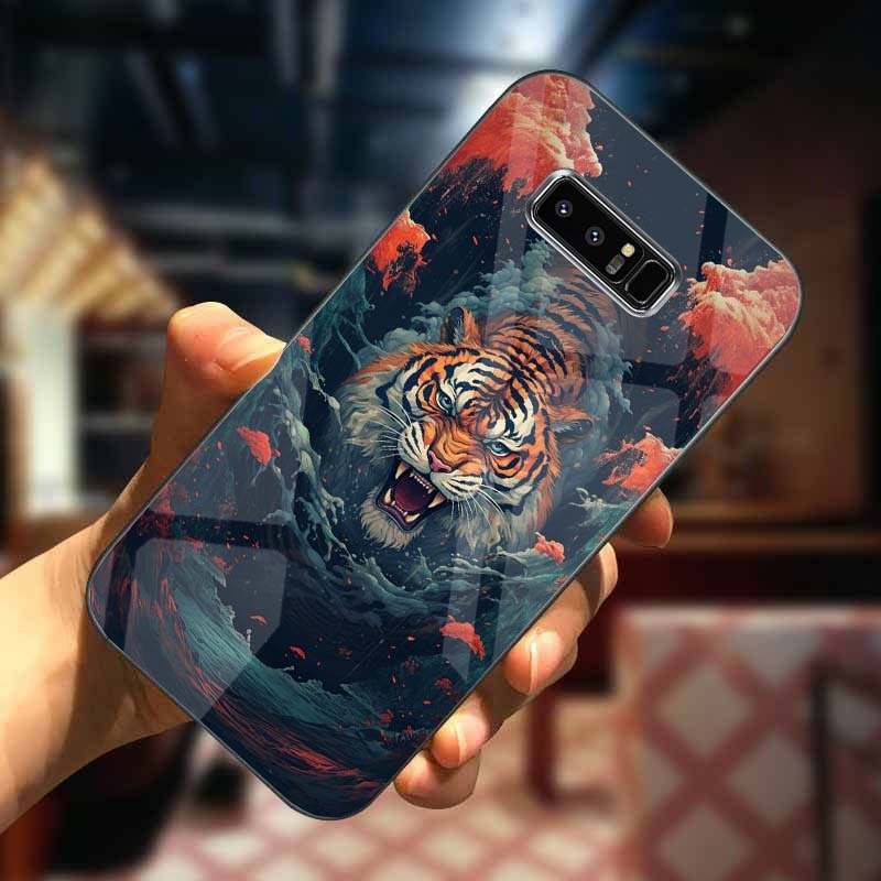 Ốp lưng samsung galaxy note 8 mặt lưng kính cường lực sáng bóng