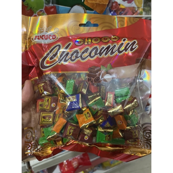 Kẹo Socola Chocolate Vuông Vị Dưa Hấu Phú Cường Gói 350g TN