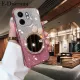 New Phone case infinix Smart 9 Back cover with Bow Makeup Mirror Luxury Shiny Gradient Clear Plating Glitter Girls Slim For infinix Smart9 case. 