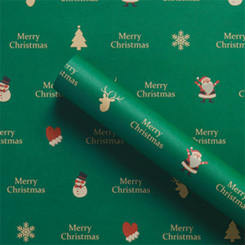 YONUO Christmas wrapping paper thickened kraft paper apple flower bouquet gift wrapping paper waterproof christmas pack Loading paper