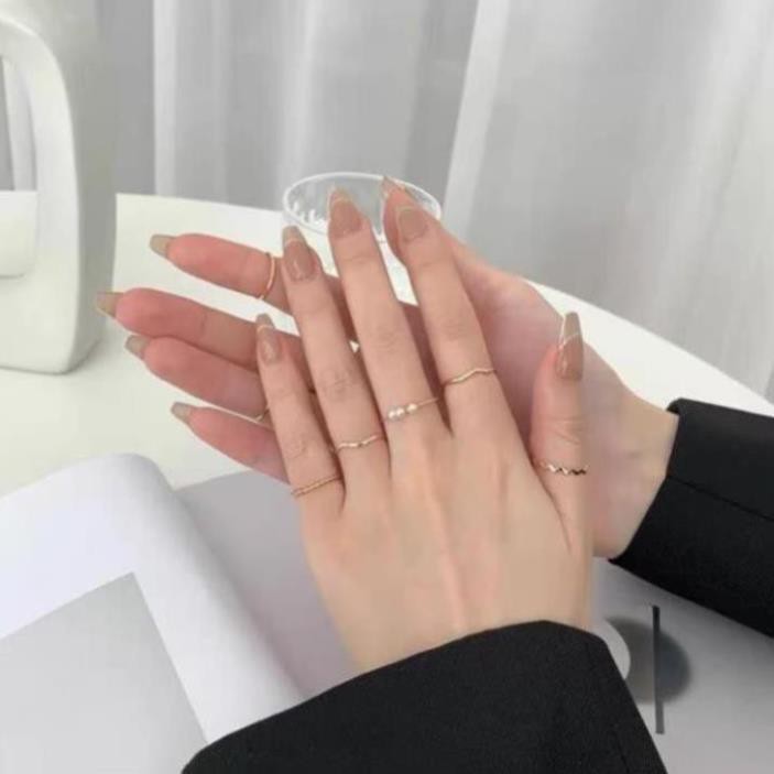Set nhẫn 5 món phong cách vintage dịu dàng nk55