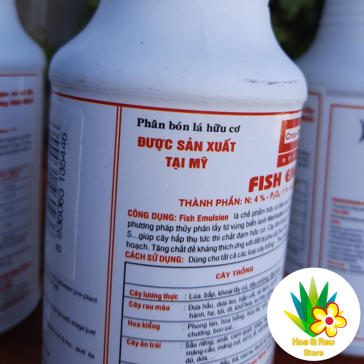 FISH EMULSION - PHÂN BÓN ĐẠM CÁ MỸ CHO CÂY TRỒNG - Chai 250Ml