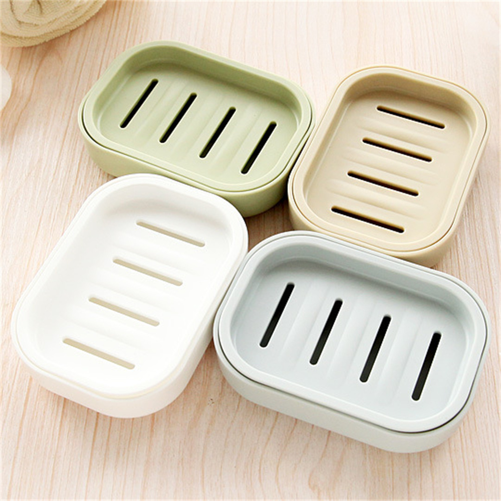 Double Layer Covered Fragrant Soap Box Toilet Drain Soap Box Creative Travel Portable Soap Holder Soap Rack Soap Box