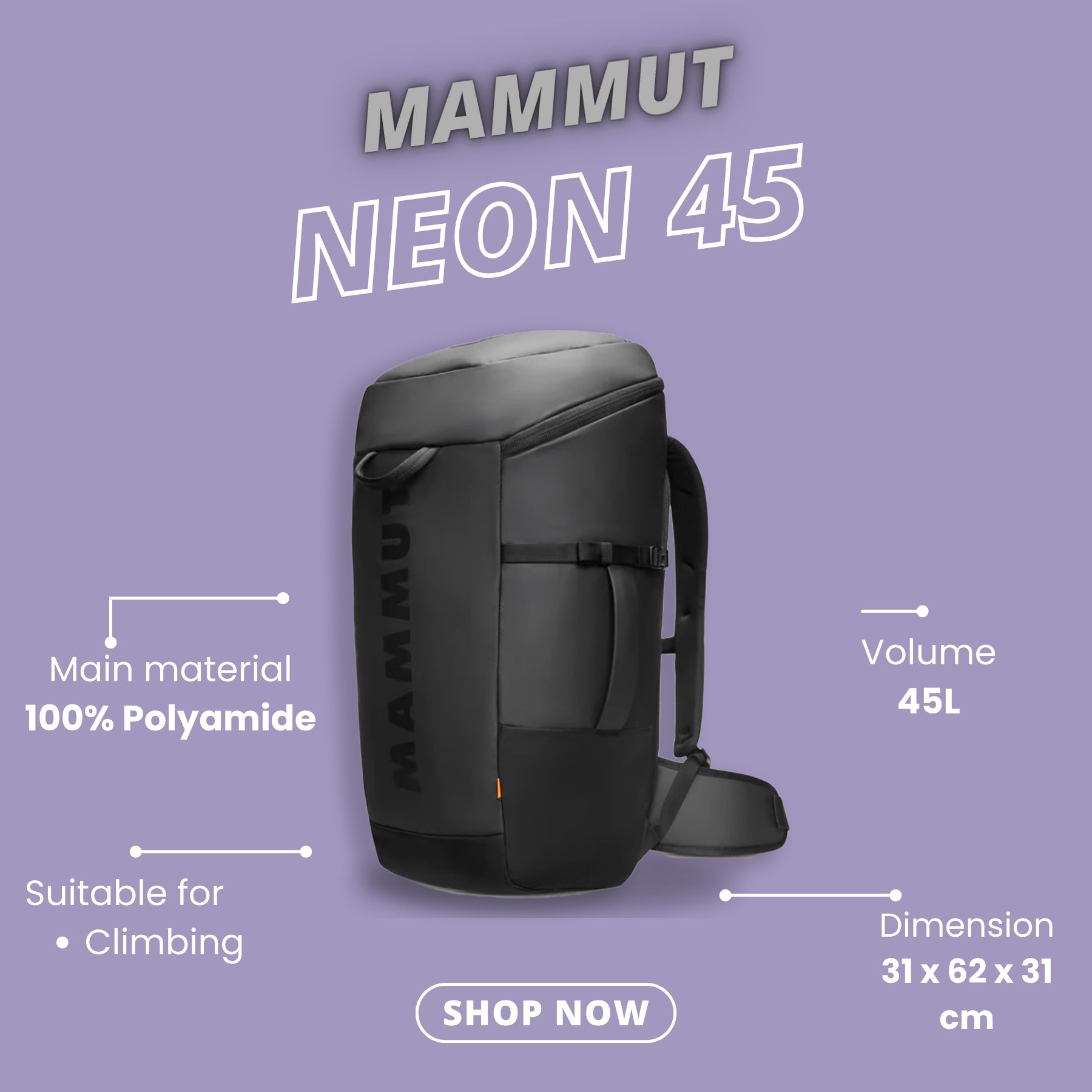 Mammut Neon 45 (Black) Lazada Singapore