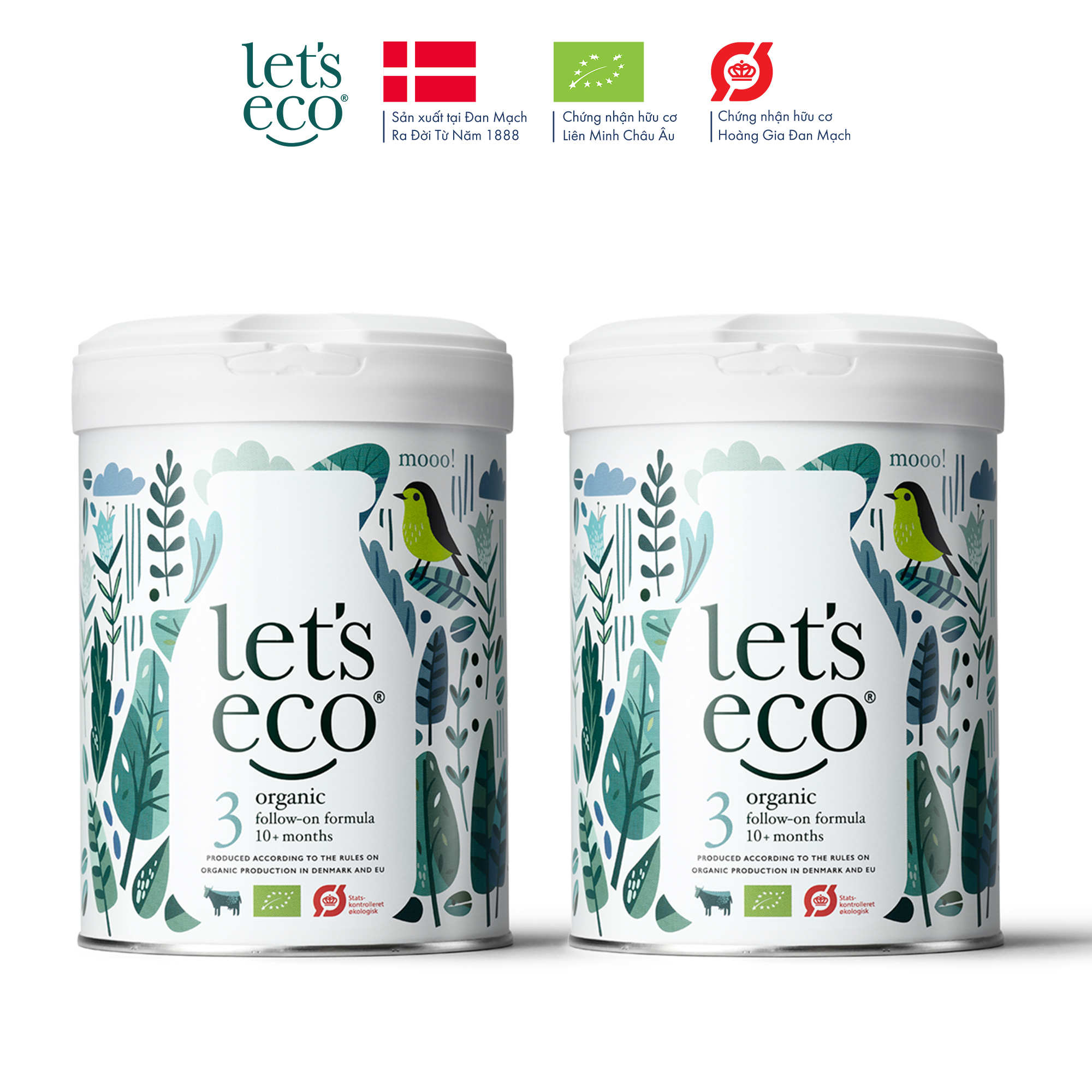2 Hộp Sữa Bột Organic Let s Eco Số 3 Cho Bé Từ 10 tháng 700g (100% hữu cơ)