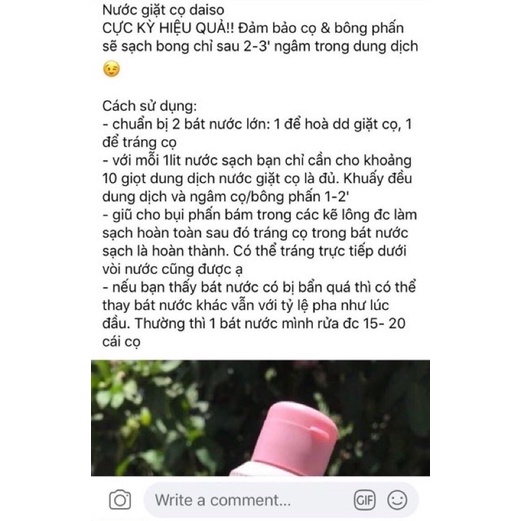 Nước Giặt Cọ Giặt Mút Daiso Nhật Bản 80ml