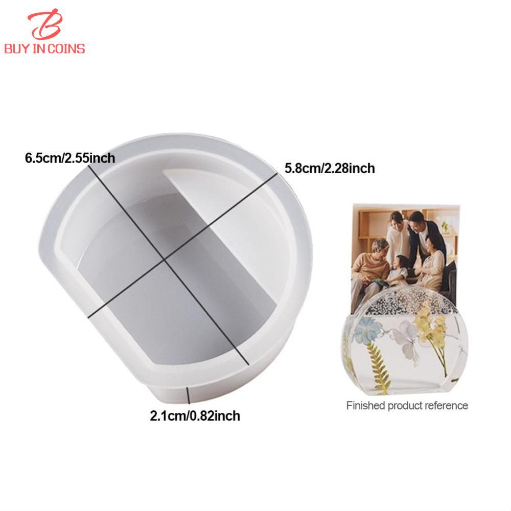 BC DIY Cards Photos Holder Silicone Mold Heart Rainbow Shape Resin Concrete Cement Mold DIY Epoxy Handcraft Ornament Mould