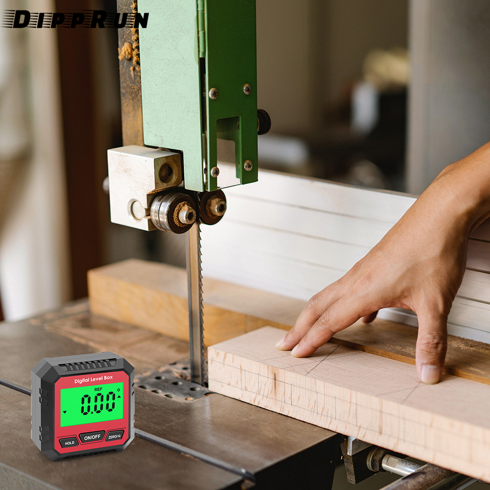 DIPPRUN 90° Digital Level Protractor Inclinometer Magnetic Base Digital Angle Gauge with Backlight Level Tester Measuring Tool