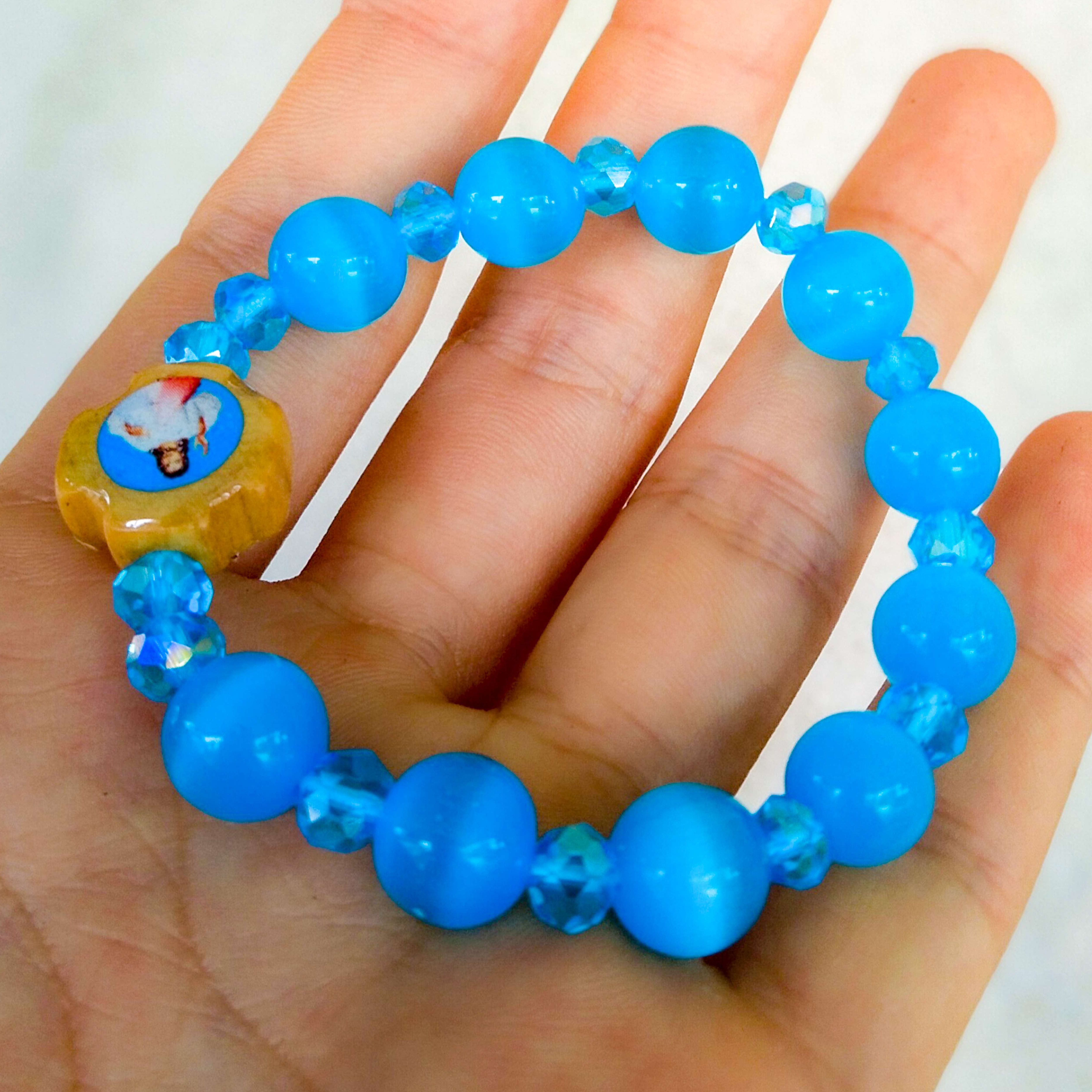 Chuỗi Tràng Hạt Mân Côi đá xanh lam