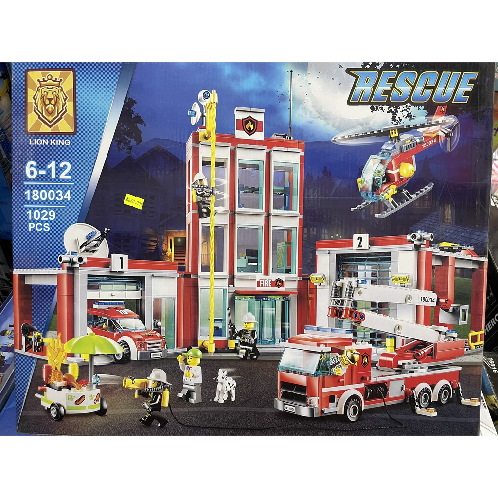 Bộ đồ chơi Cities- Lion king 180034 , 10831 ( Xếp hình trạm cứu hỏa lớn )