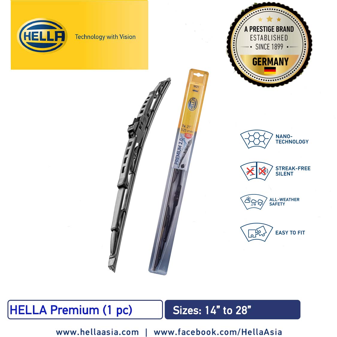 HELLA Premium Wiper 2.0 | Premium Wiping Performance | Durable ...