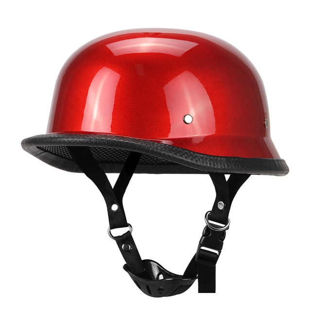Motorcycle Half Helmet German Leather Vintage Helmet Casco Moto Motorcycle Open Face Helmet Biker Pilot DOT Certification S-XXL