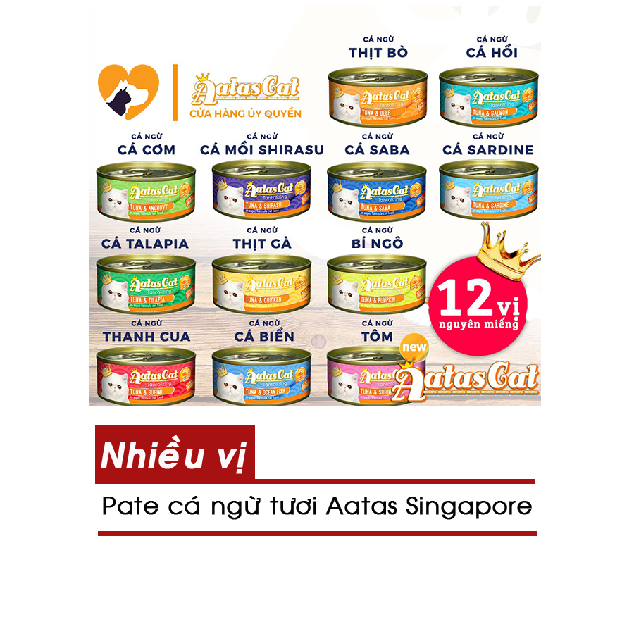 Pate aatas cho mèo mọi lứa tuổi - lon 80g -