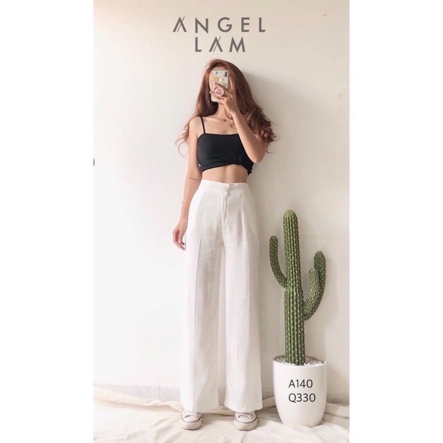 Quần culottes ống rộng đũi dáng dài siêu hack dáng