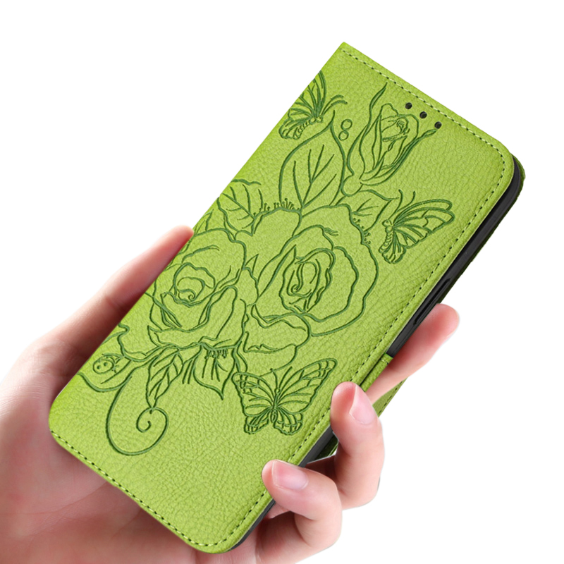 Phone case Xiaomi POCO X3 X4 X5 X6 Pro X4 X3 GT X6 Neo Flip Cover card slots Floral and Butterfly Embossed Patterns Leather RFID Shielding Protection Case For POCO X3 X4 NFC Case. 