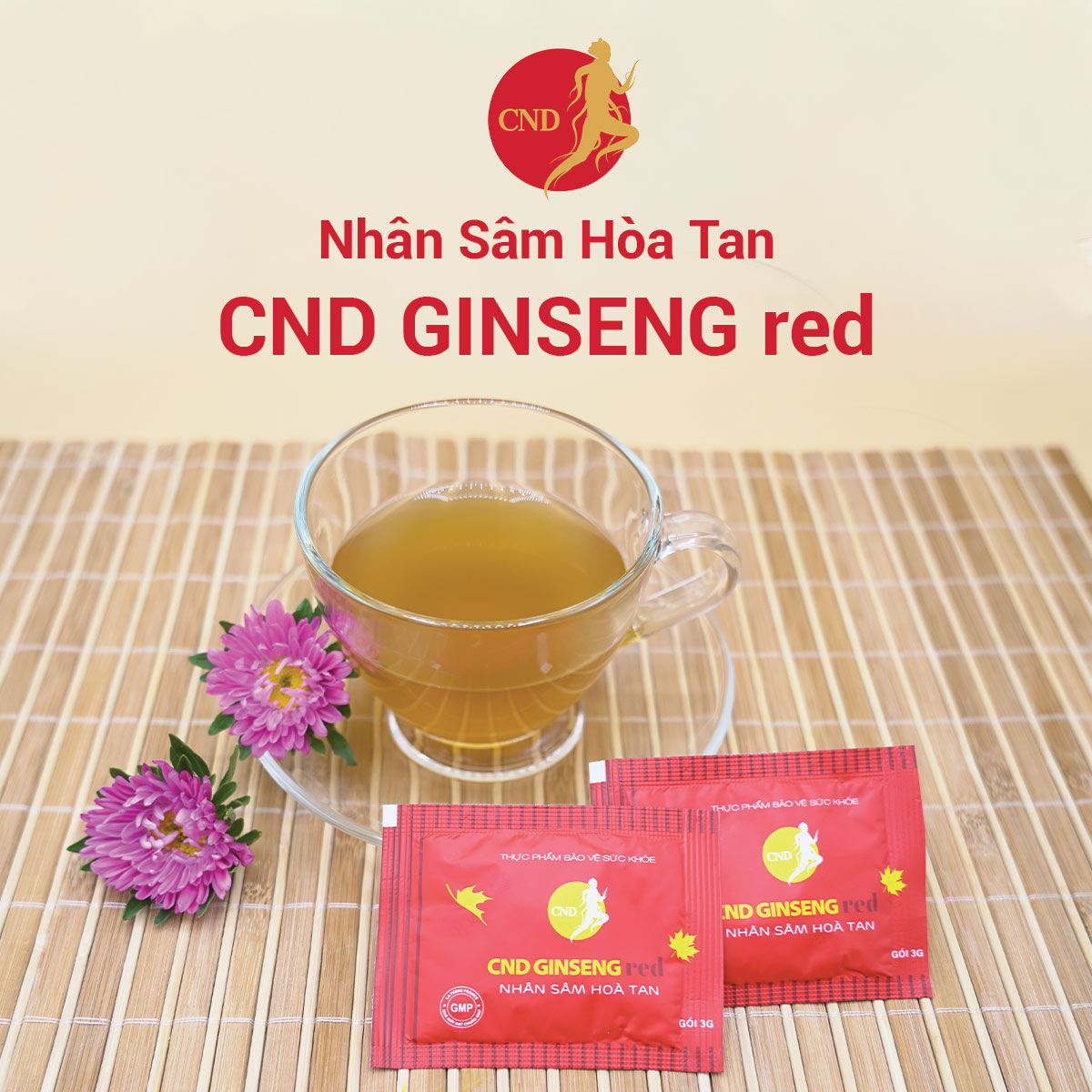 Nhân Sâm Hòa Tan CND GINSENG red - Hộp 30 gói