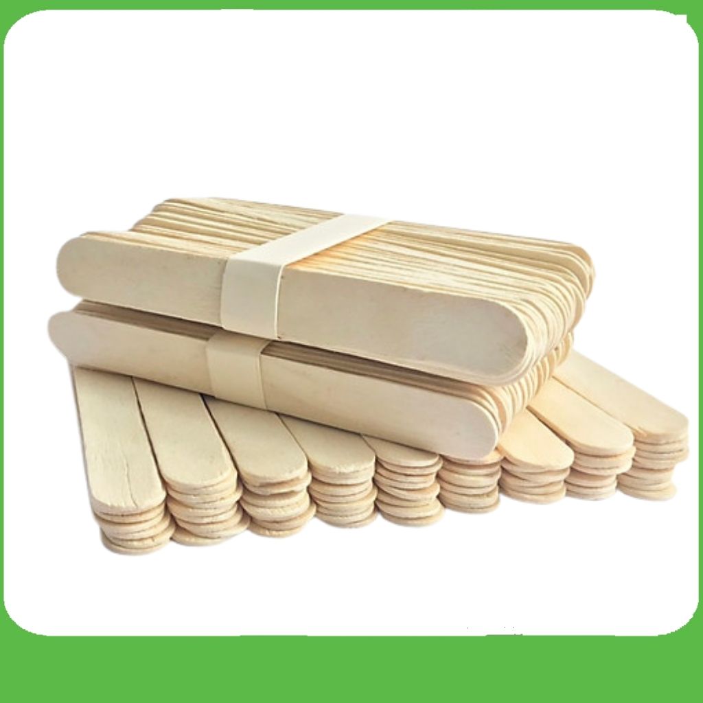 Wooden Ice Cream Sticks [1kg], Tongue Stick, Round Sticks for Handmade Modeling